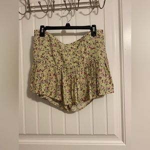 floral ruffle skort